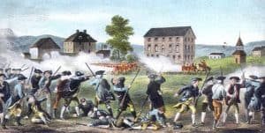 A painting depicting the opening battle of the Revolutionary War. Lexington and Concord 250th highlights the opening of America's birthday celebrations.
