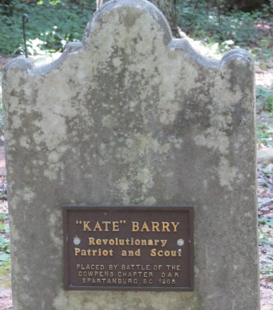 Tombstone of Kate Barry Moore, a Revolutionary War heroine.